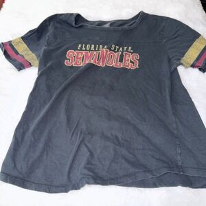 Florida State Seminoles T Shirt NCAA Football Black Short Sleeve Large FSU